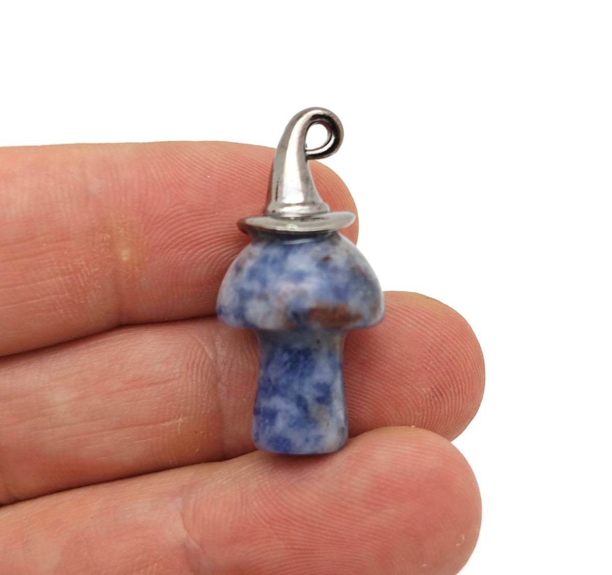 Halloween Hat Gemstone Mushroom - Gemstone Pendant - 25mm - MIX