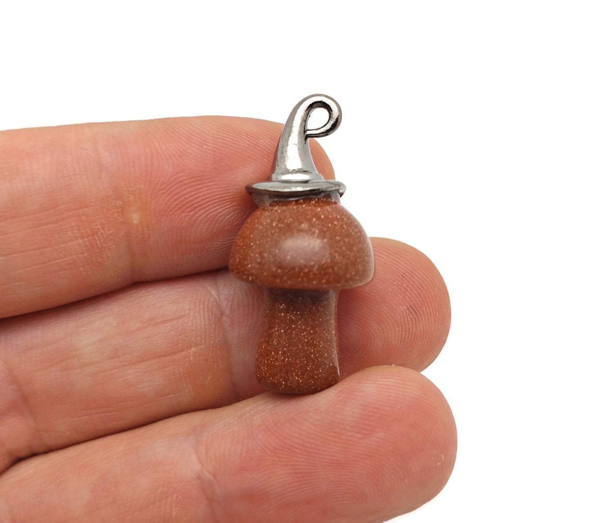 Halloween Hat Gemstone Mushroom - Gemstone Pendant - 25mm - MIX