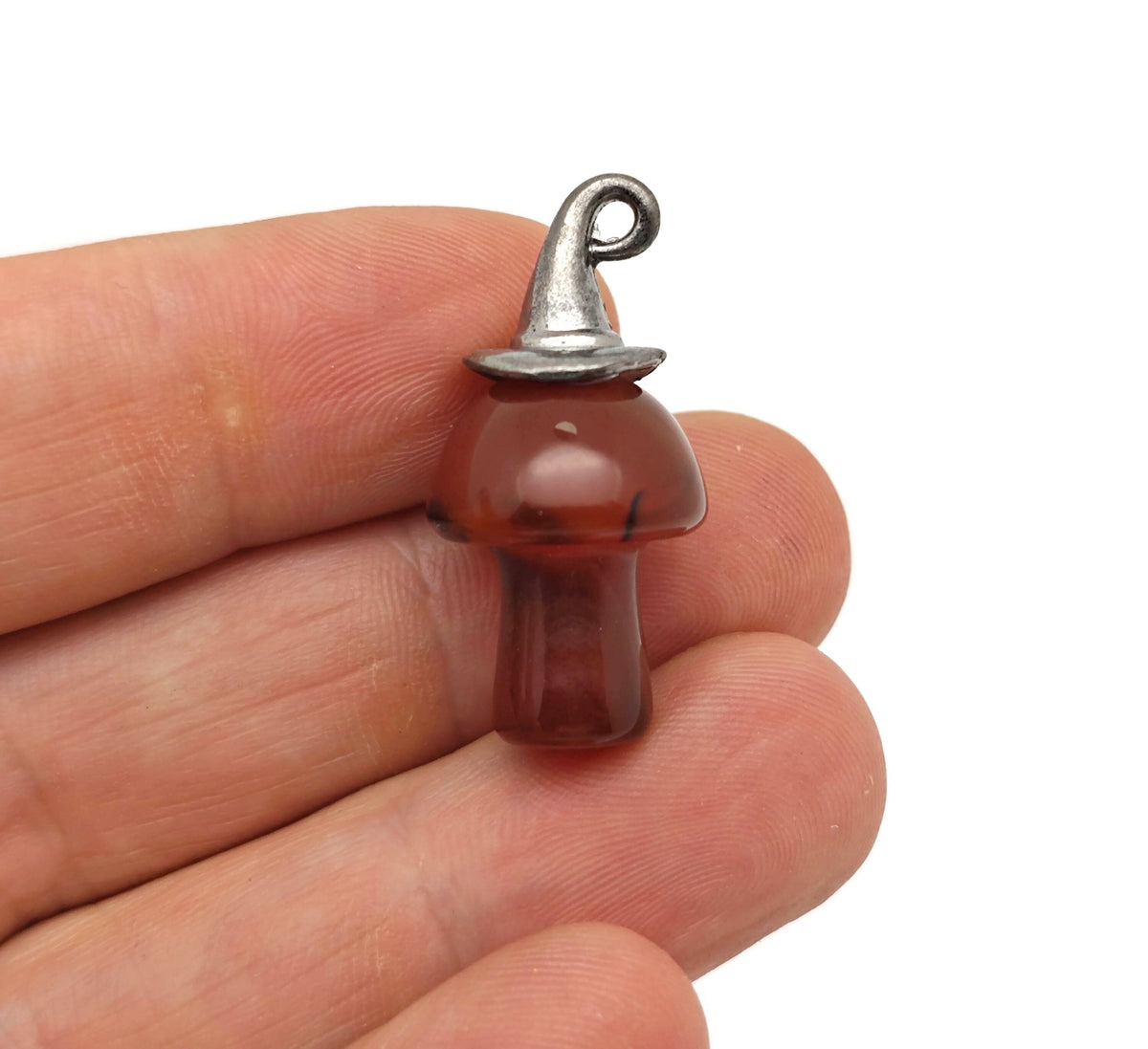 Halloween Hat Gemstone Mushroom - Gemstone Pendant - 25mm - MIX