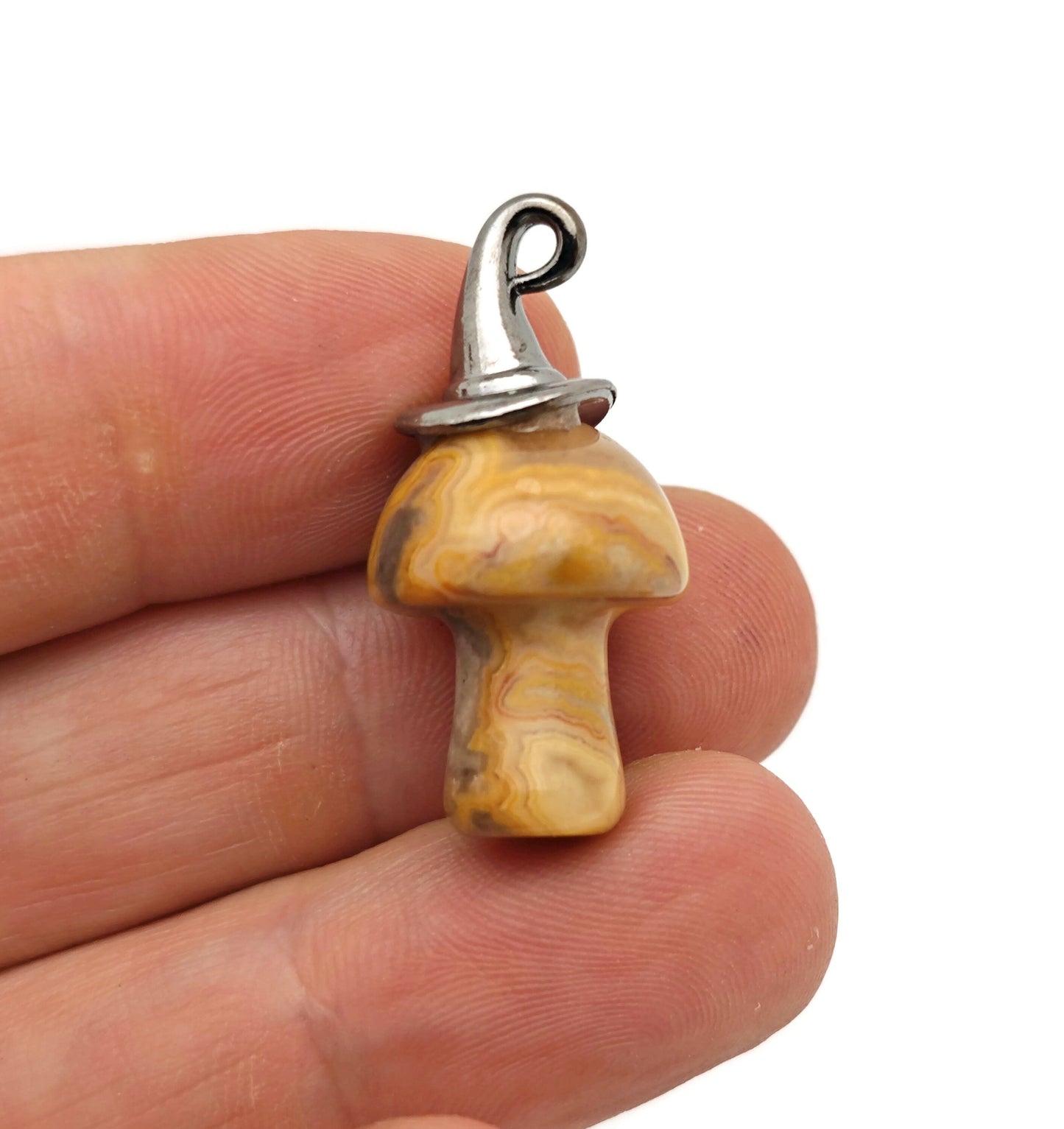 Halloween Hat Gemstone Mushroom - Gemstone Pendant - 25mm - MIX