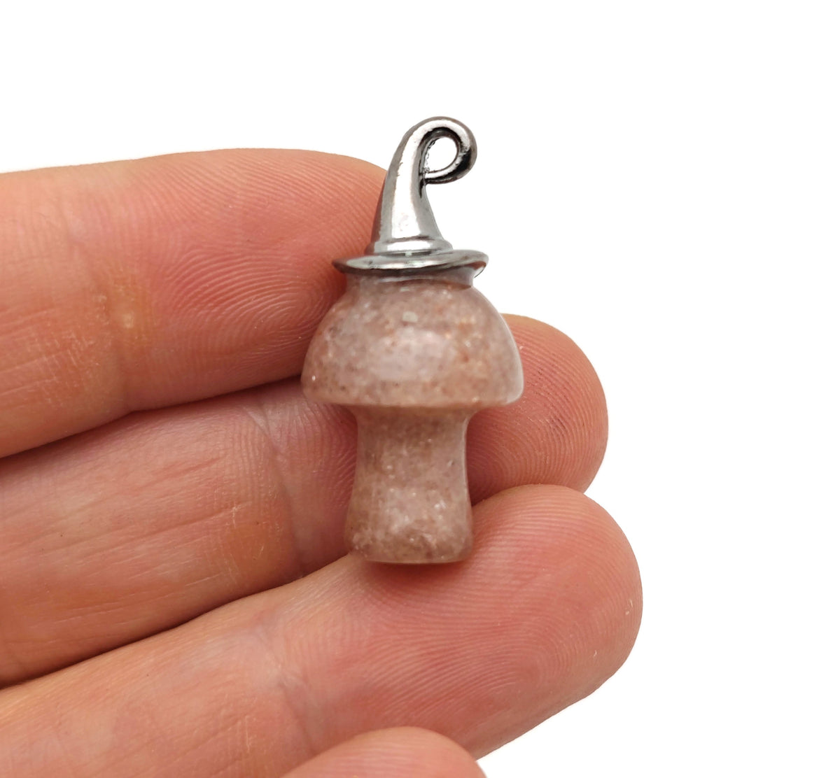 Halloween Hat Gemstone Mushroom - Gemstone Pendant - 25mm - MIX