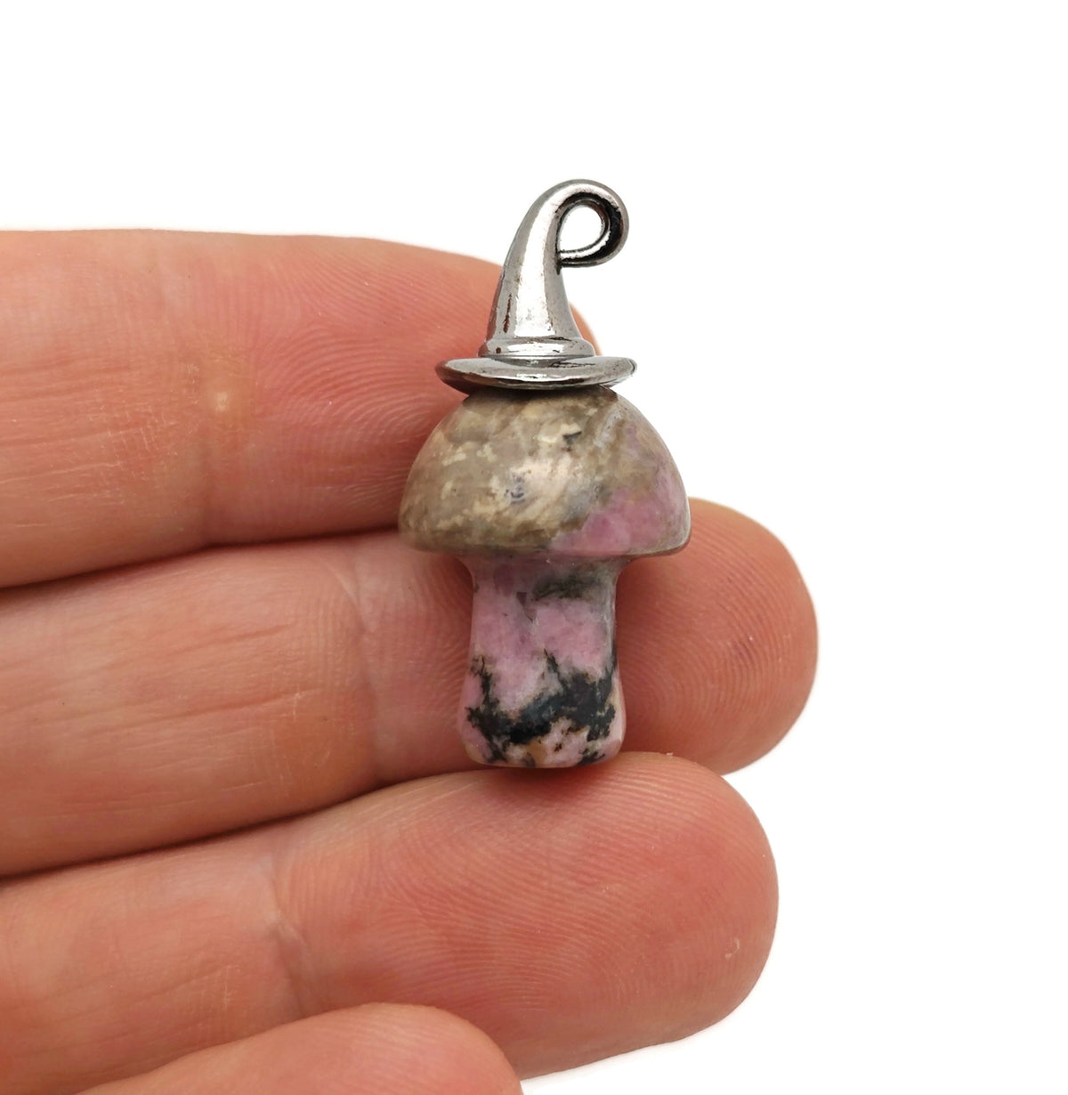 Halloween Hat Gemstone Mushroom - Gemstone Pendant - 25mm - MIX