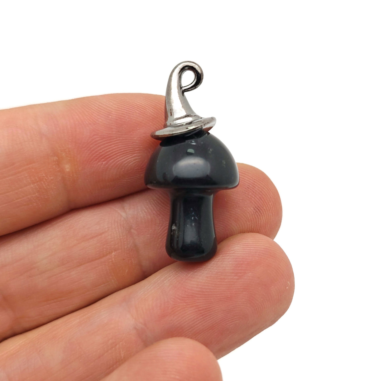 Halloween Hat Gemstone Mushroom - Gemstone Pendant - 25mm - MIX