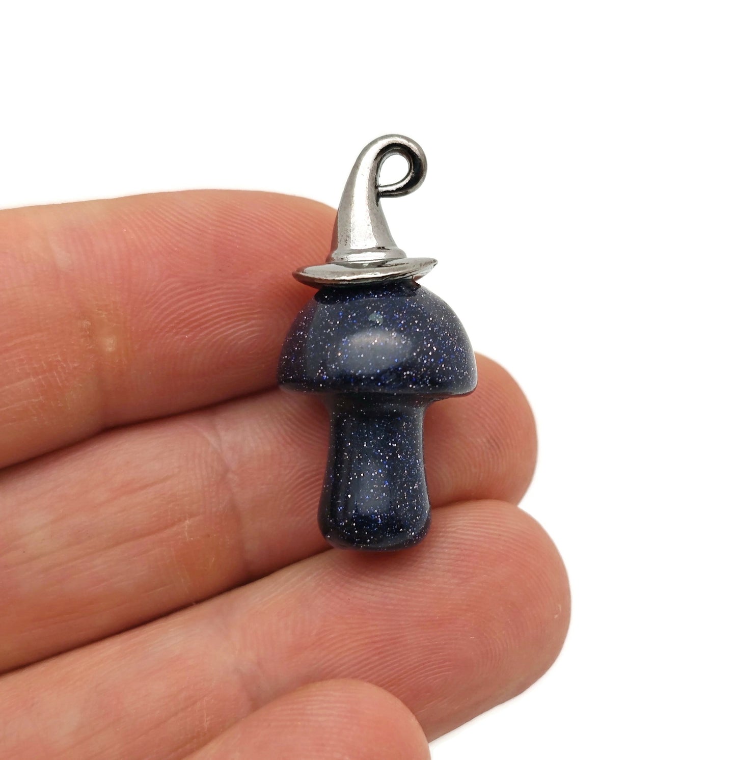 Halloween Hat Gemstone Mushroom - Gemstone Pendant - 25mm - MIX
