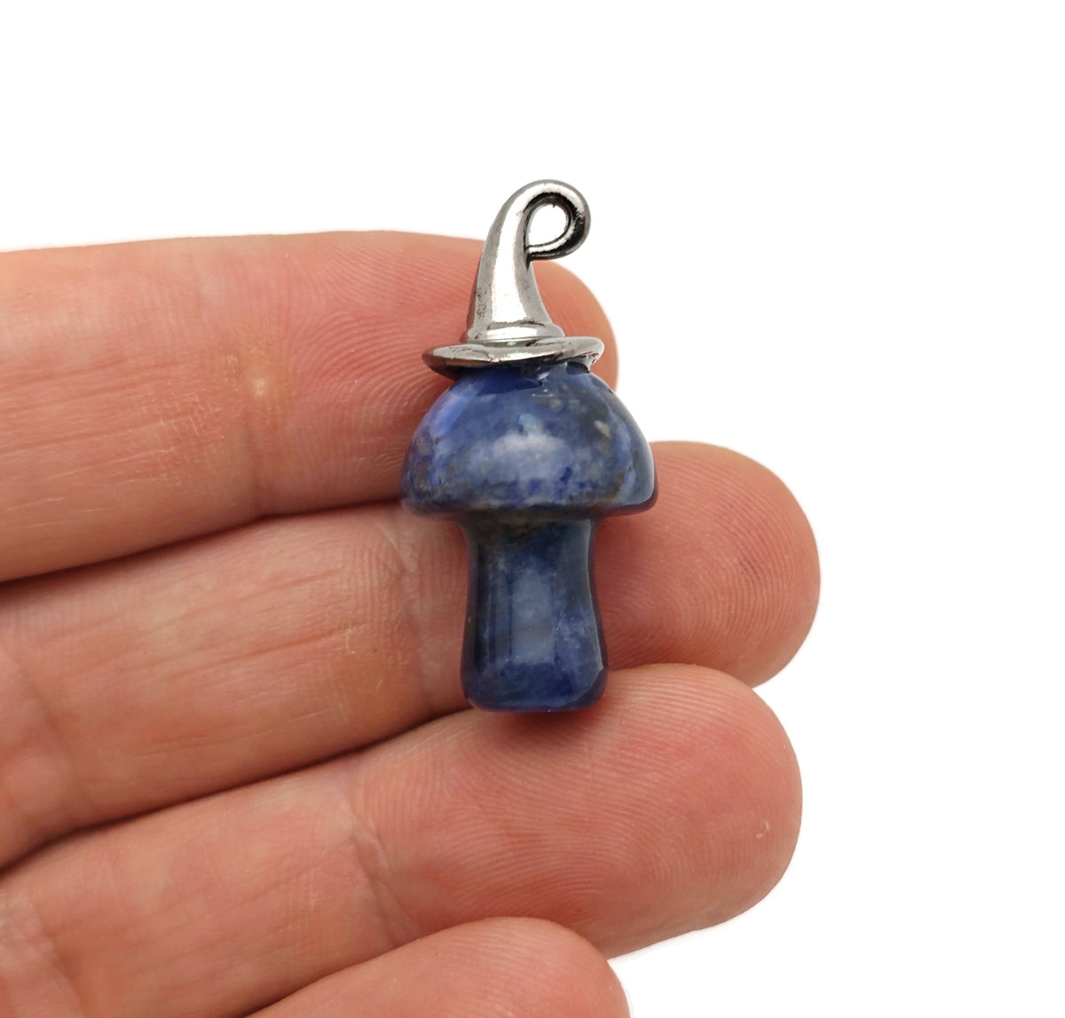 Halloween Hat Gemstone Mushroom - Gemstone Pendant - 25mm - MIX
