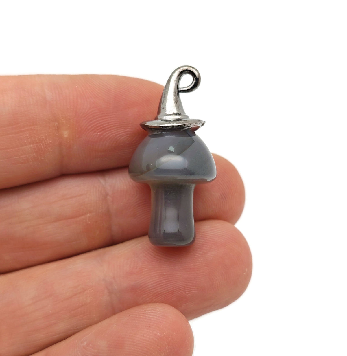 Halloween Hat Gemstone Mushroom - Gemstone Pendant - 25mm - MIX