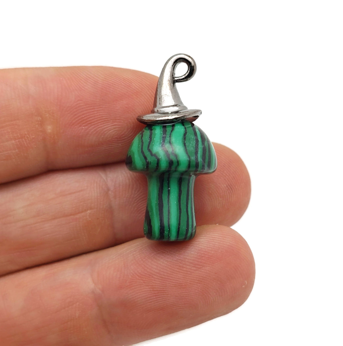 Halloween Hat Gemstone Mushroom - Gemstone Pendant - 25mm - MIX
