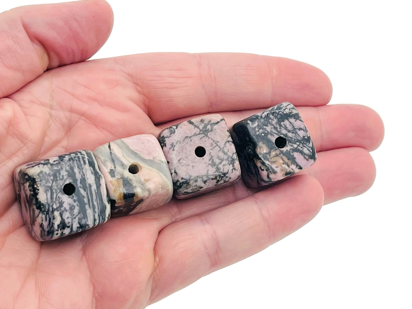 Rhodonite Crystal Incense Holder - Crystal Stone Incense Stick Holder - Handmade Carving - IN1010
