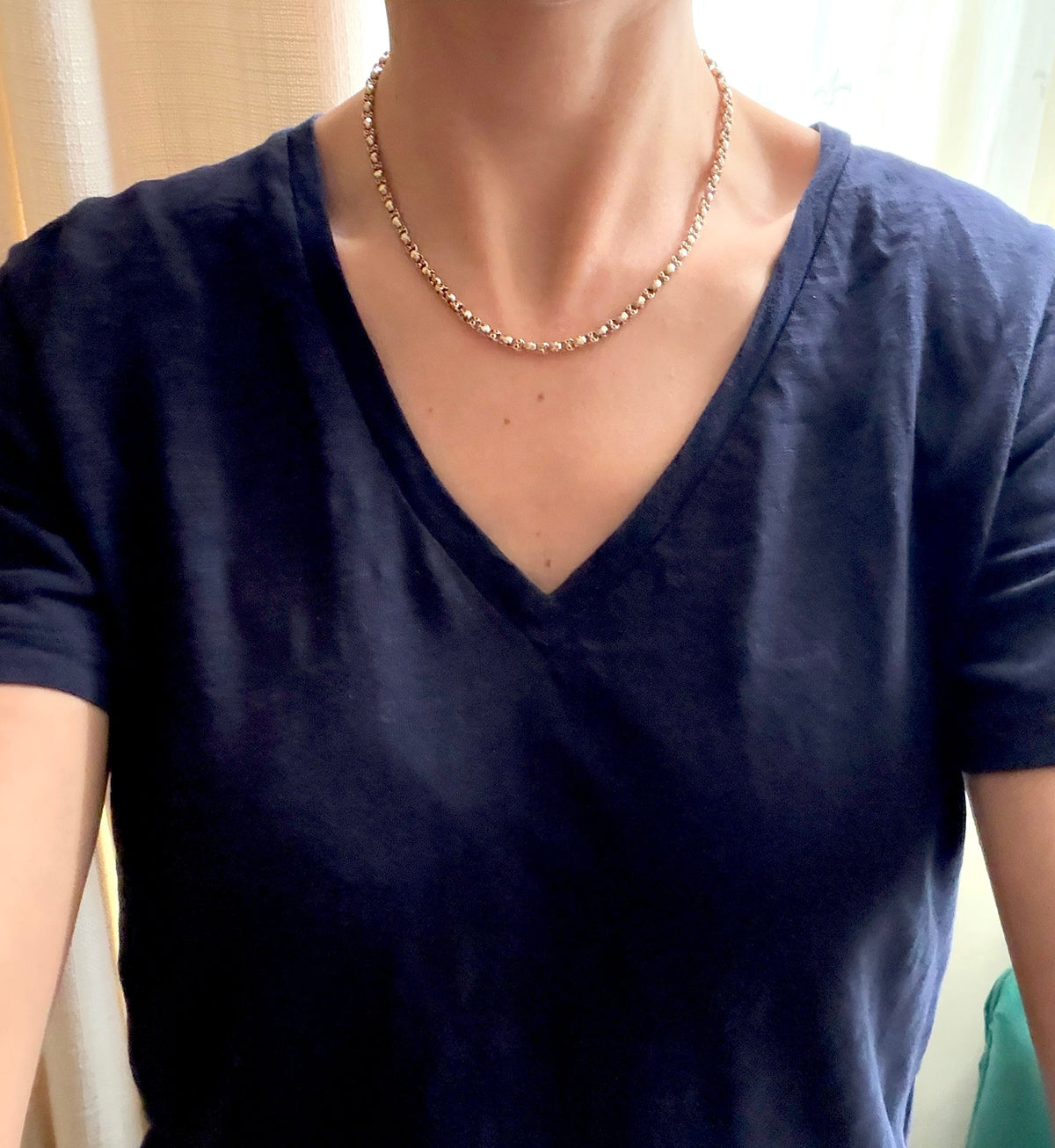 Antique 9ct Gold Victorian Fancy Belcher Chain,  16 inches with spring ring (10.86g)