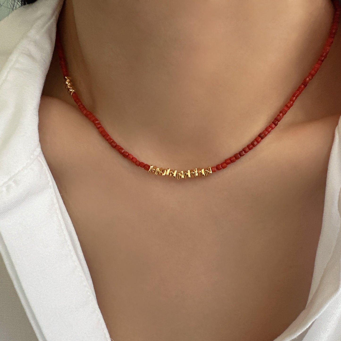 Carnelian Beaded Bracelet