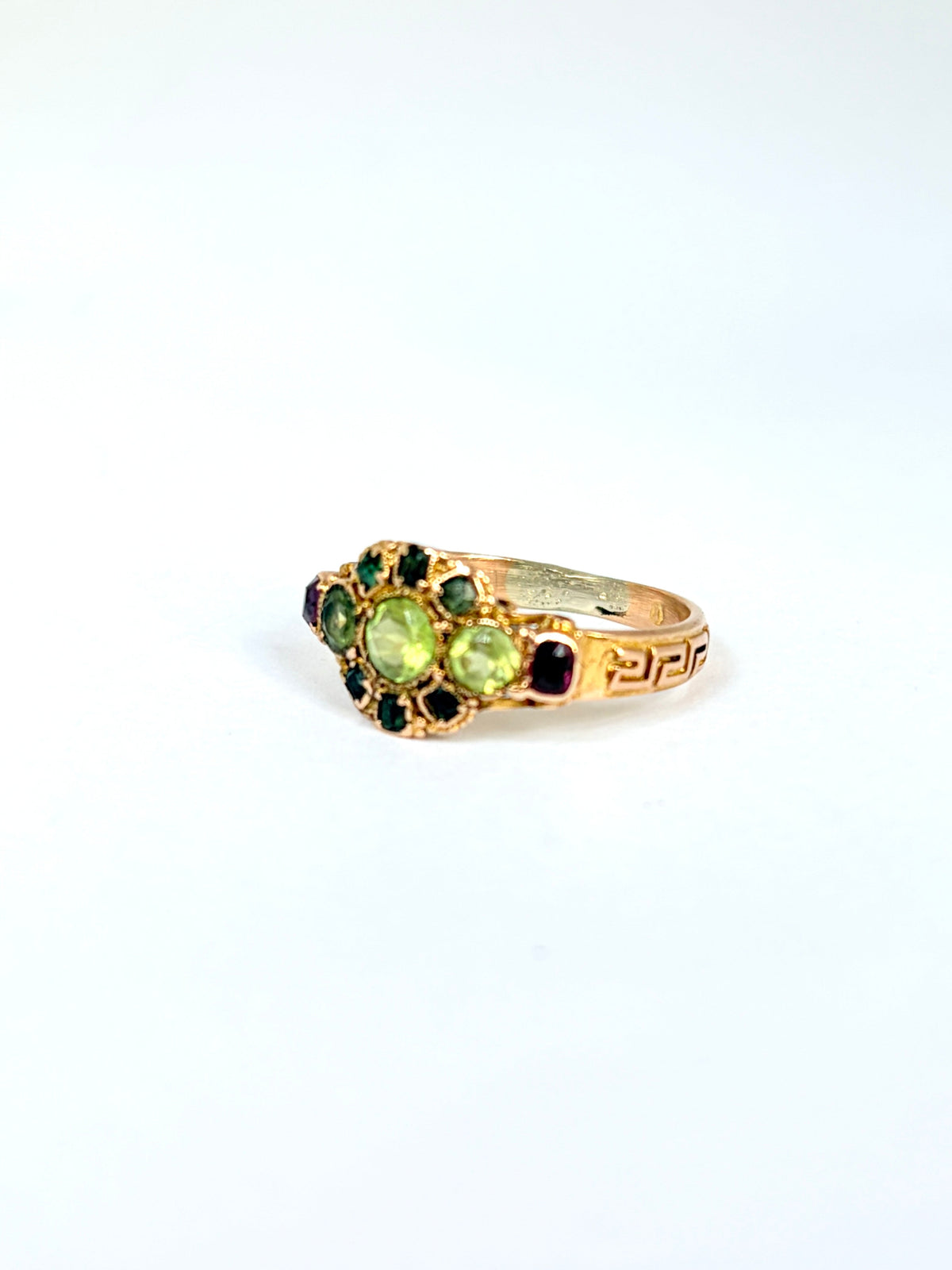 Victorian, Peridot, Tourmaline and Garnet Ring
