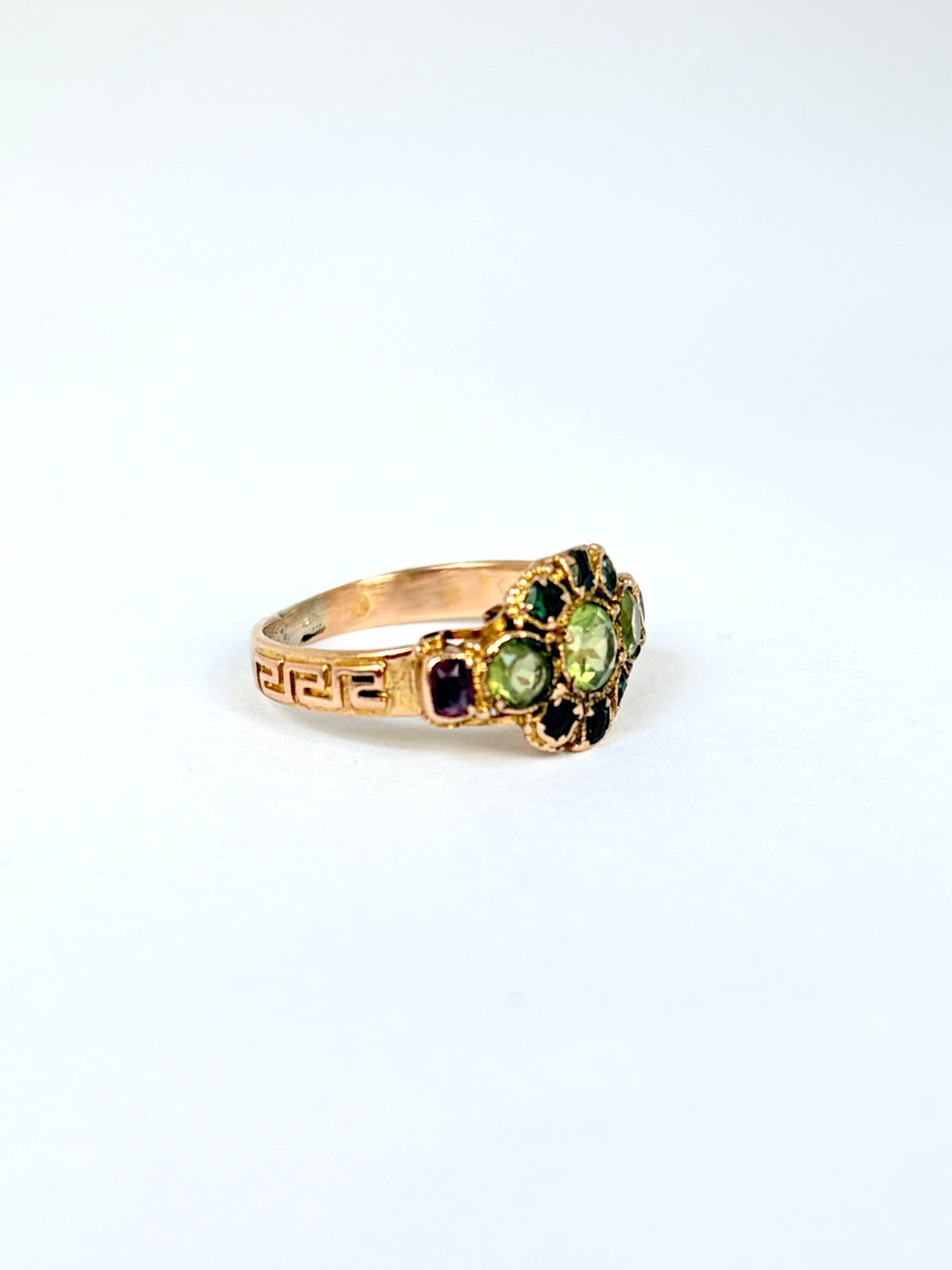 Victorian, Peridot, Tourmaline and Garnet Ring