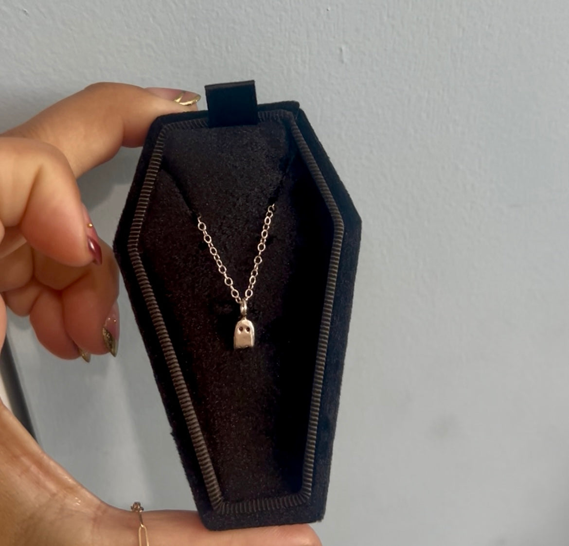 Mini Coffin Velvet Jewelry Box