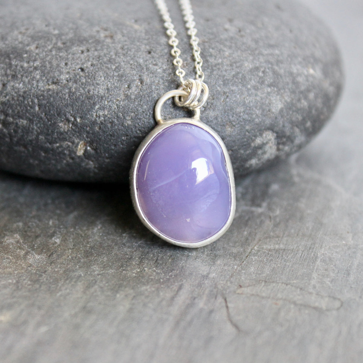 Chunky Dark Holly Blue Pendant Necklace | PNW Gemstone Jewelry
