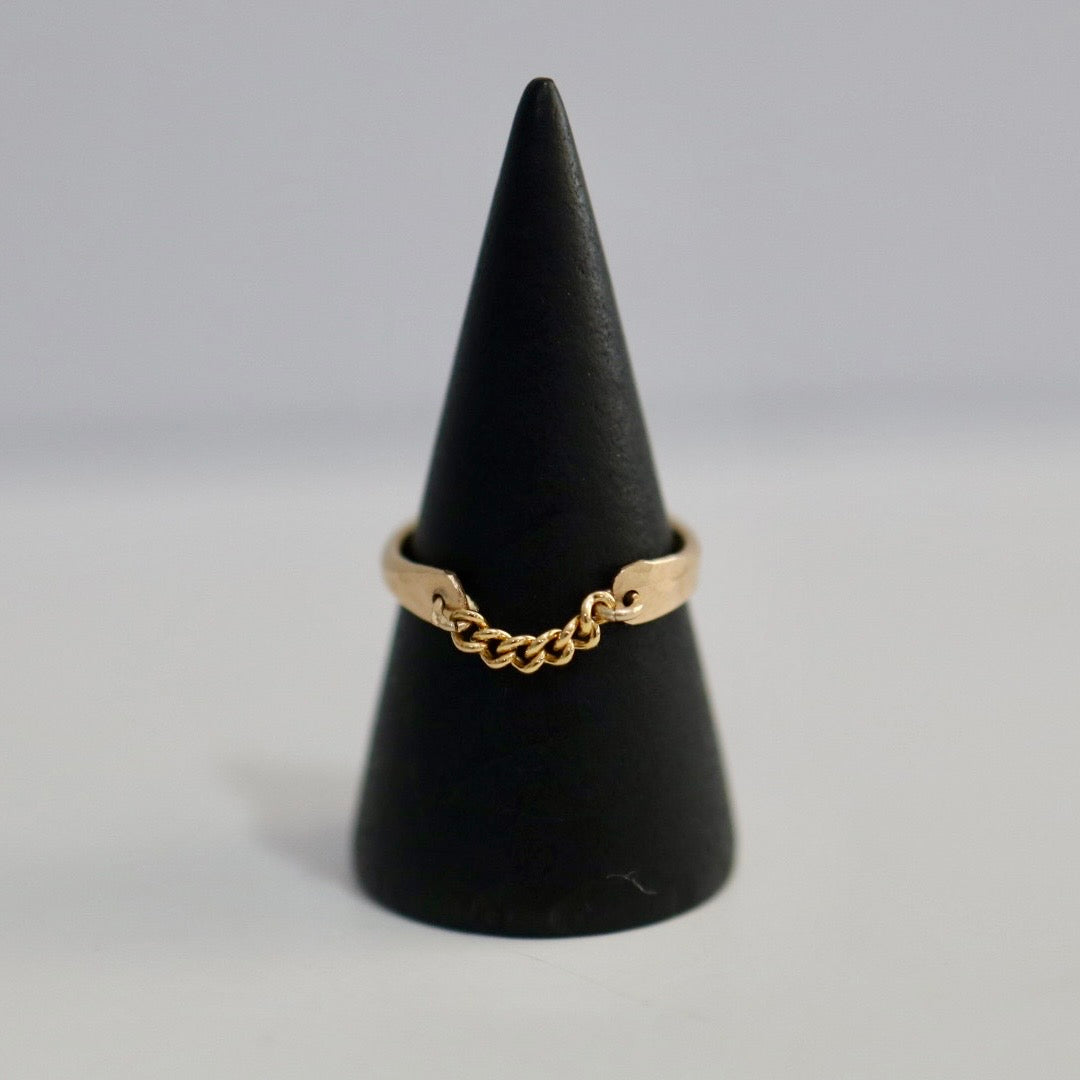 Gold Chain Ring in 14 Karat Gold Fill