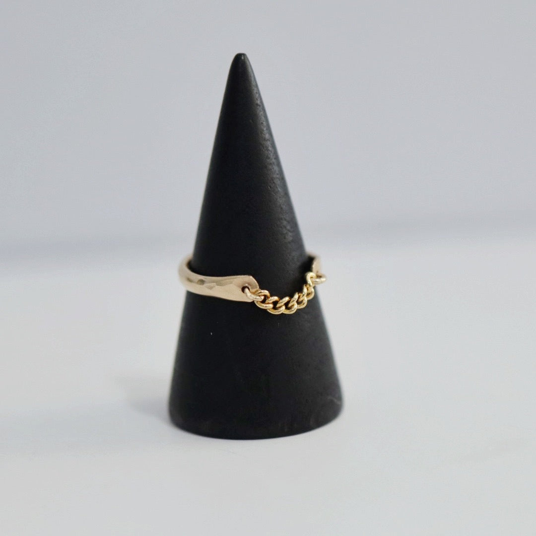 Gold Chain Ring in 14 Karat Gold Fill