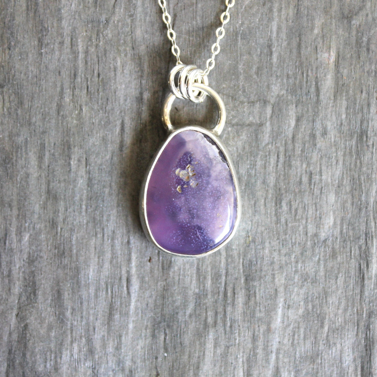 Teardrop Oregon Holley Blue Pendant Necklace | PNW Gemstone Jewelry