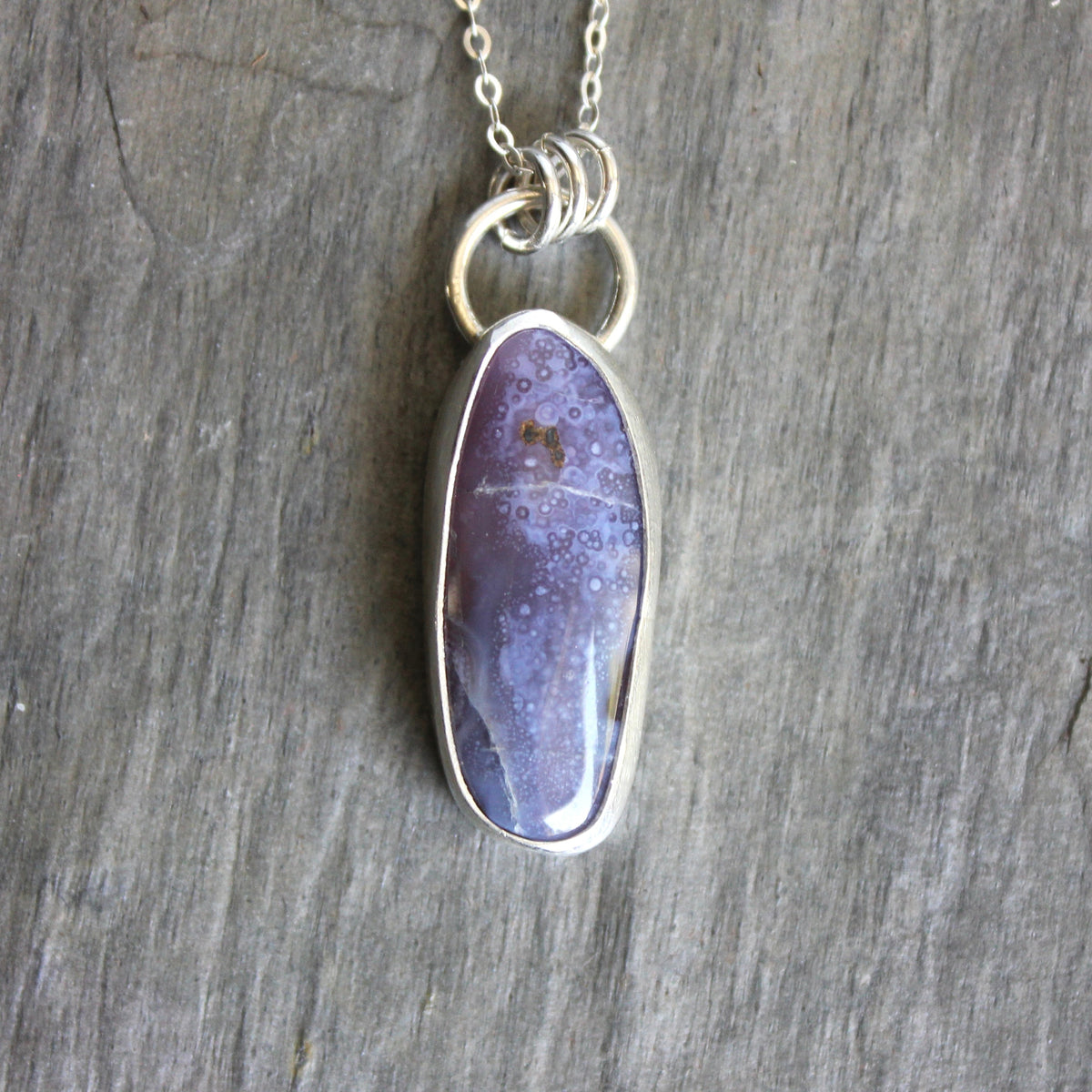 Long Oregon Holley Blue Pendant Necklace | PNW Gemstone Jewelry