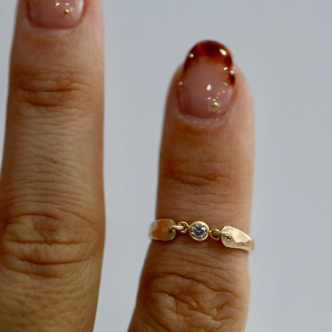 14 Karat Gold Fill and Cubic Zirconia Bold Ring