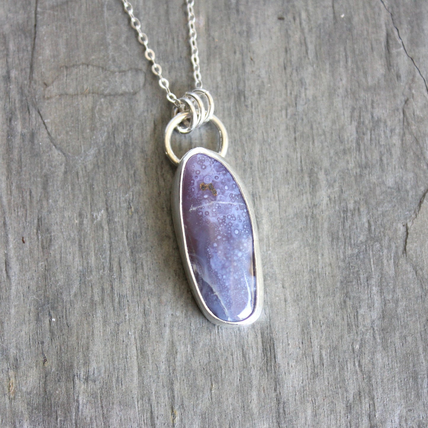 Long Oregon Holley Blue Pendant Necklace | PNW Gemstone Jewelry