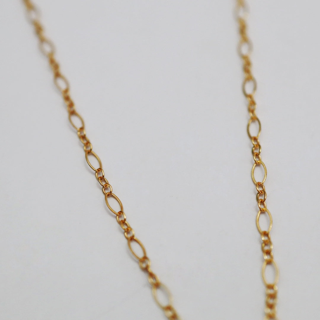 Moon and CZ Gemstone Layering Necklace in 14 Karat Gold Fill