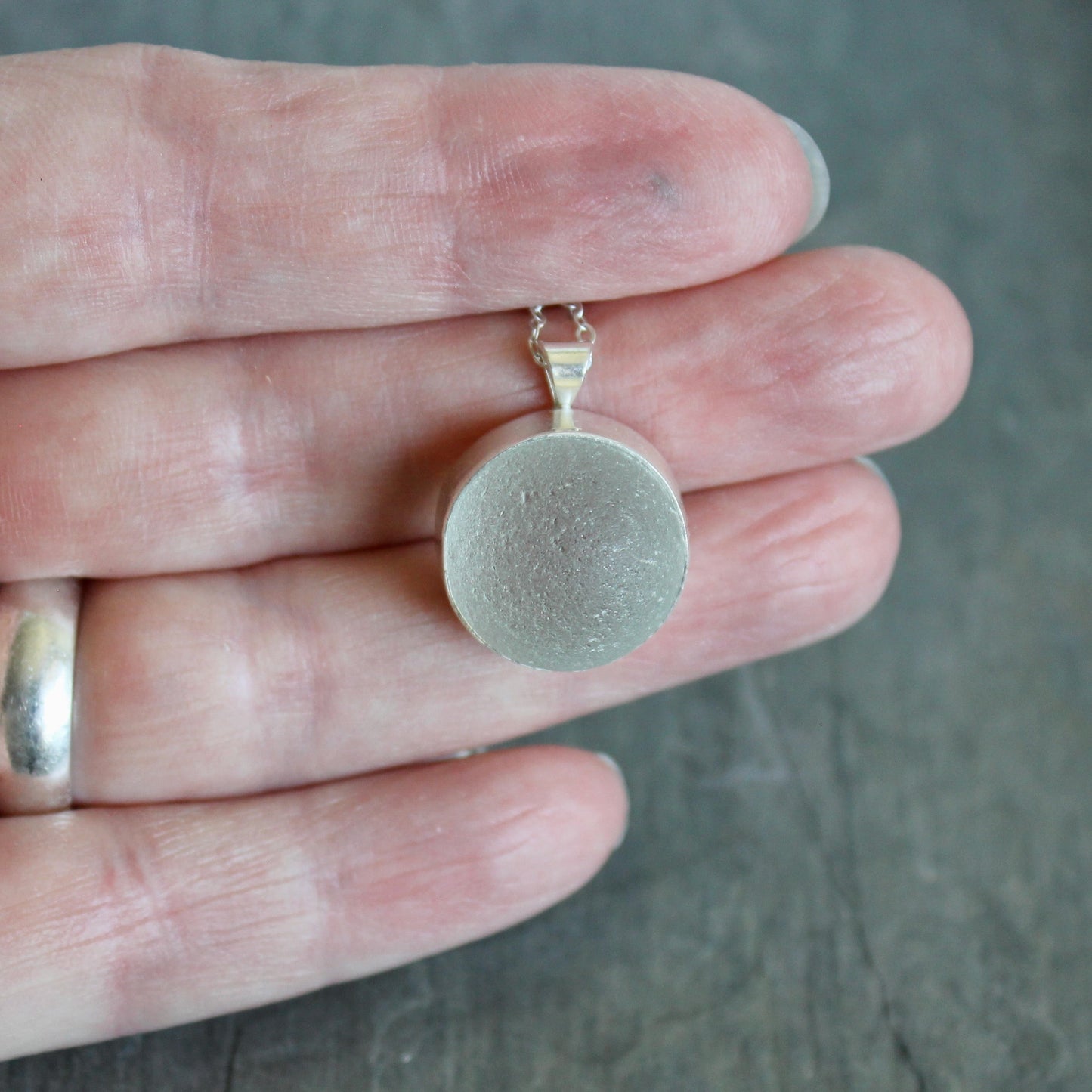 White Sea Glass Marble Necklace | Sterling Silver | Handmade | Beach Jewelry