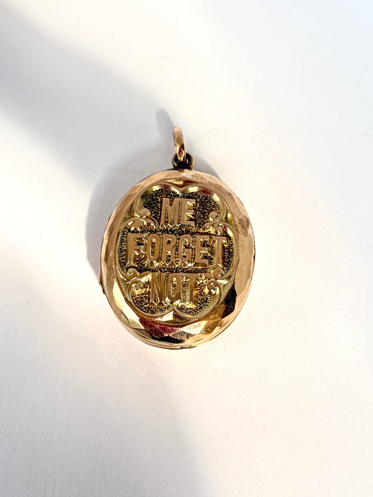Vintage, 9ct Gold Double sided Forget-me-not Locket / Pendant, 7.46g