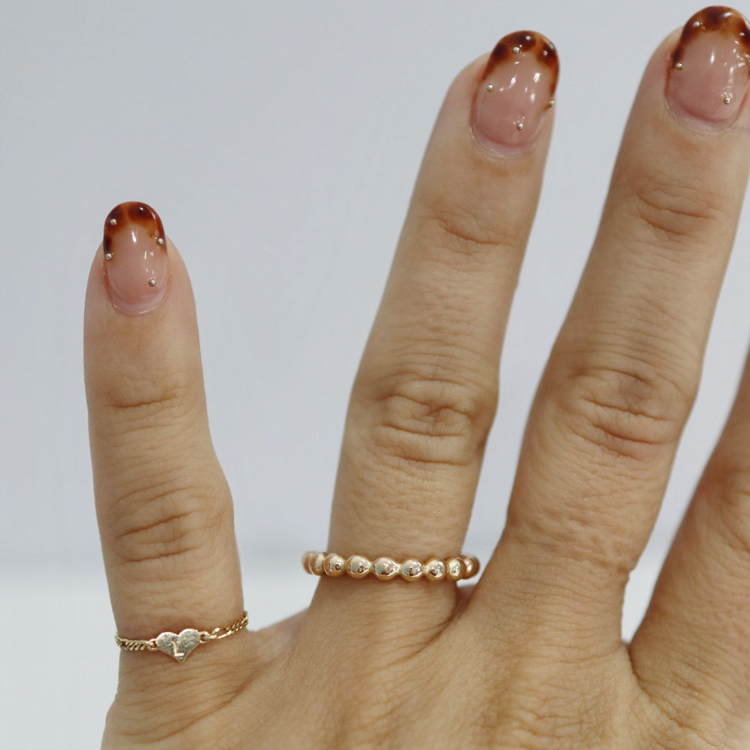 Largest Ball Stacking Ring - Choose your Metal - Sterling Silver or 14 Karat Yellow Gold Fill