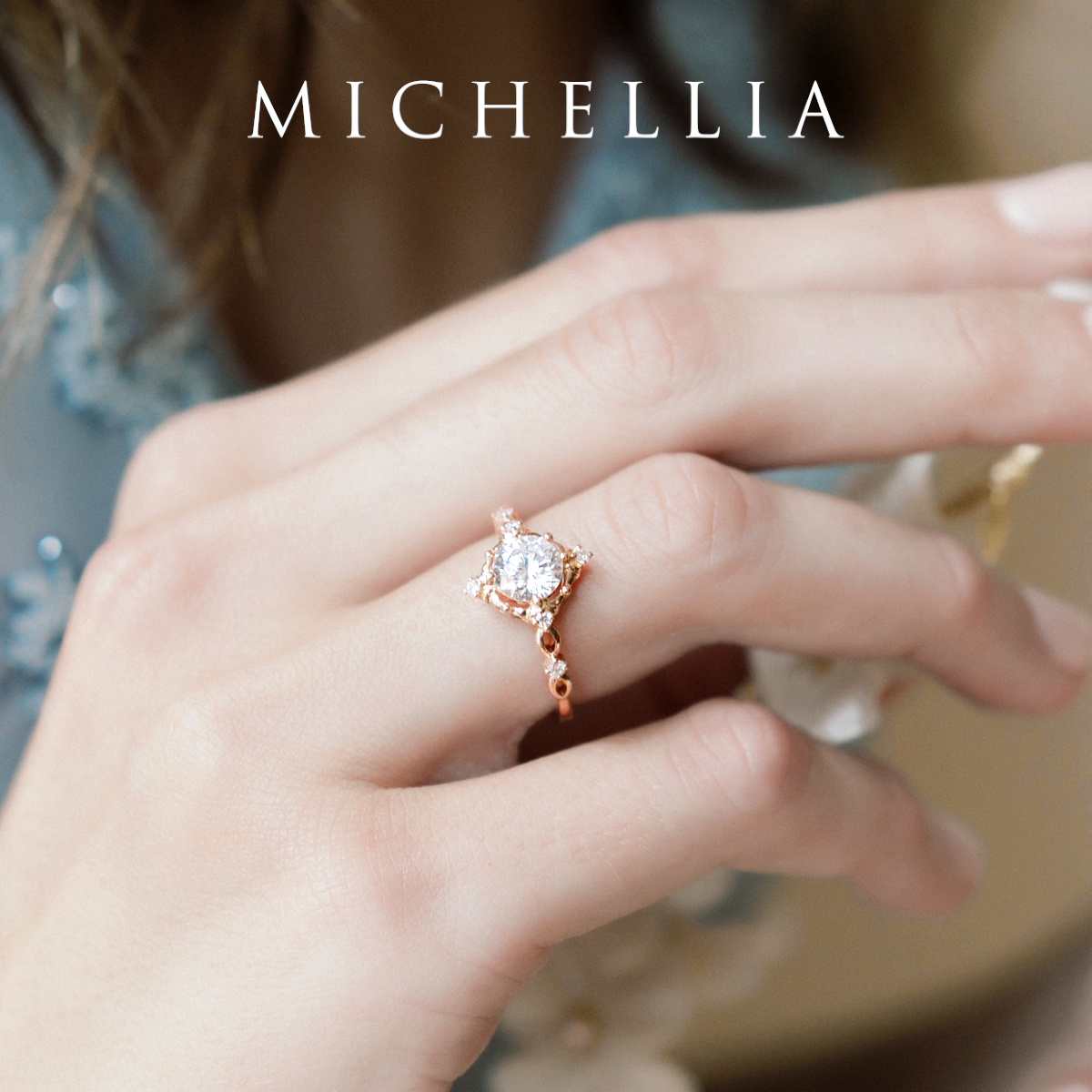 [Annalise] Victorian Heirloom Engagement Ring in Lab Emerald