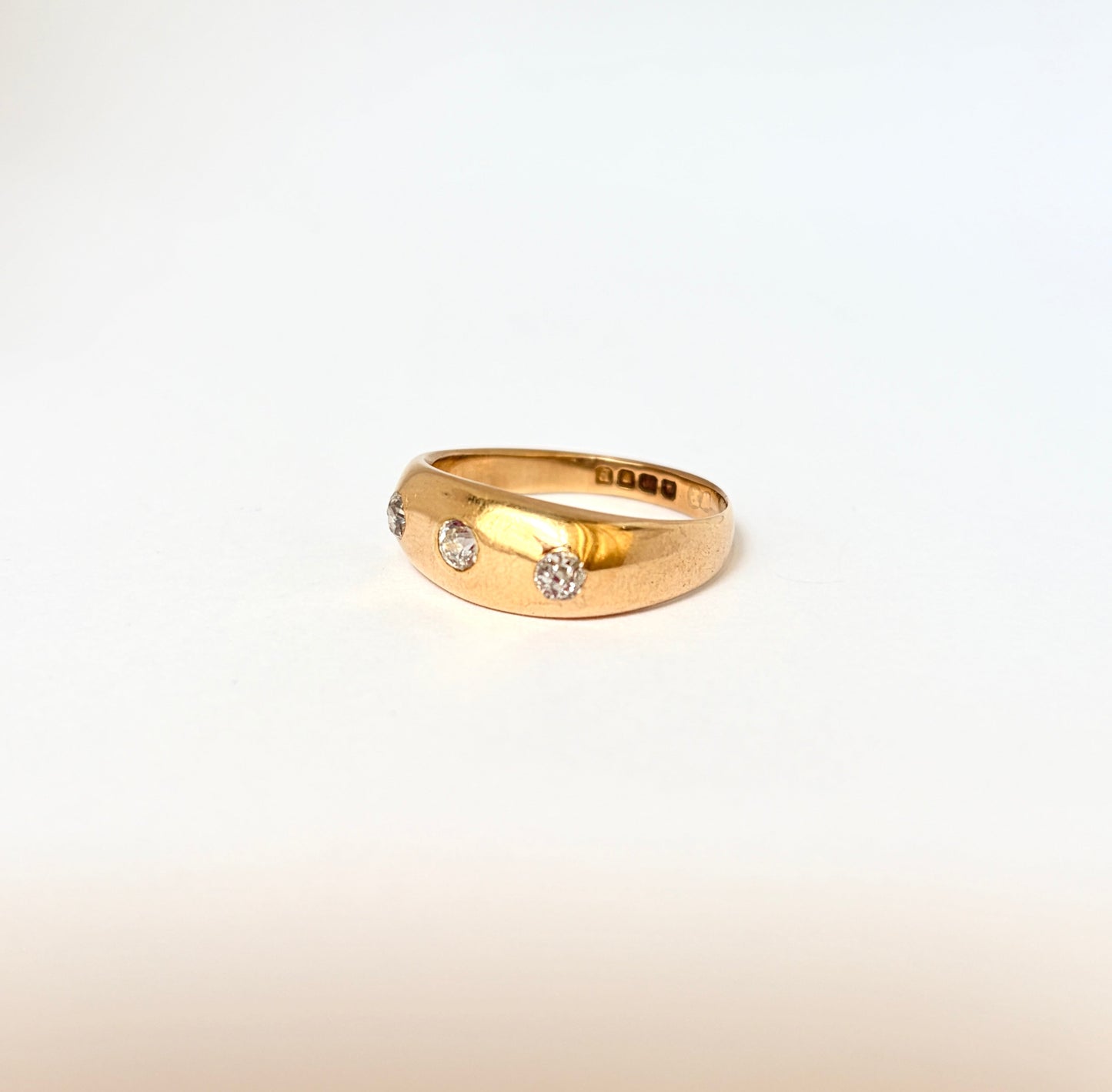Art Deco, 18ct Gold  Diamond Trilogy Chunky Ring