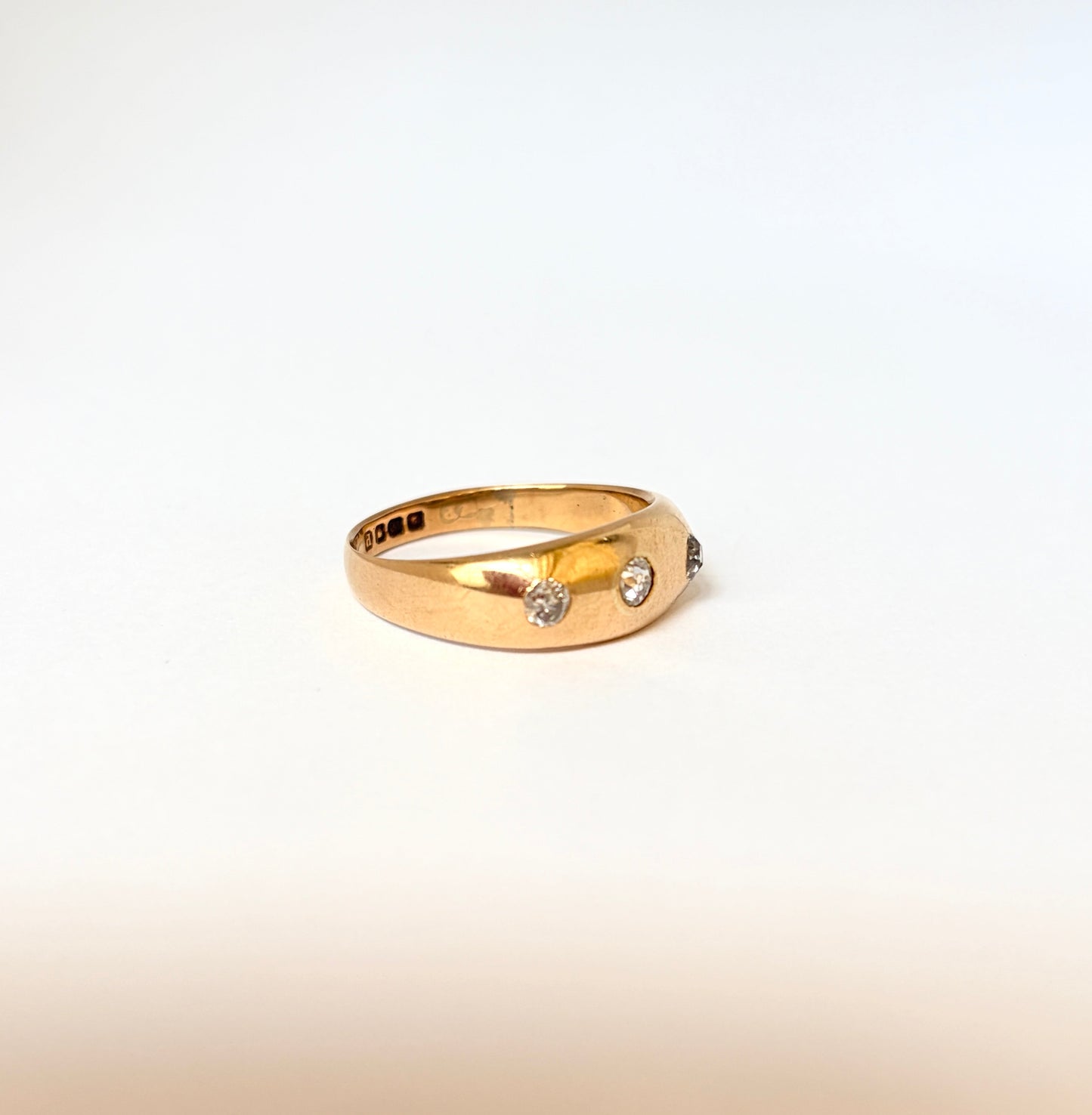 Art Deco, 18ct Gold  Diamond Trilogy Chunky Ring
