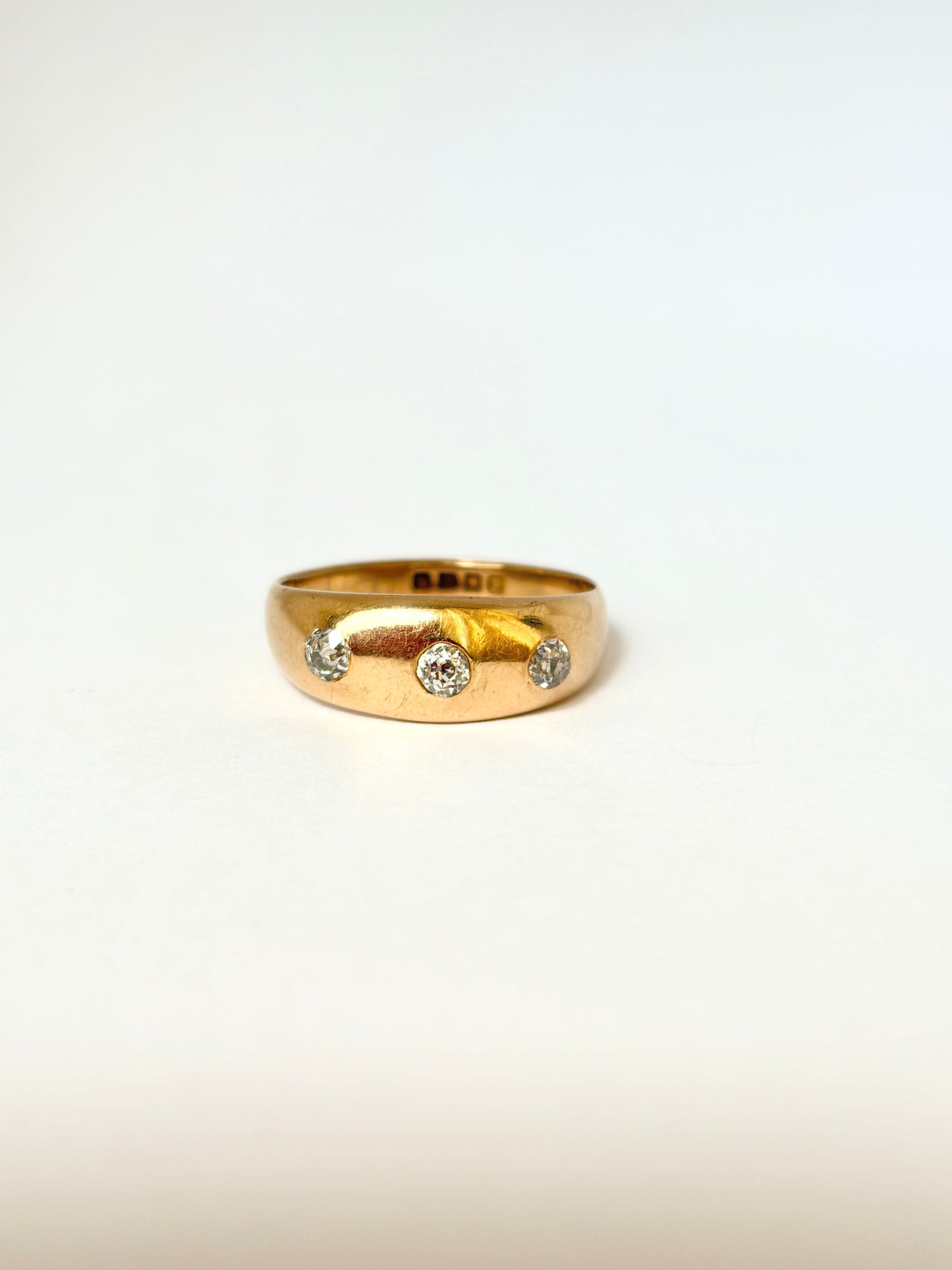 Art Deco, 18ct Gold  Diamond Trilogy Chunky Ring