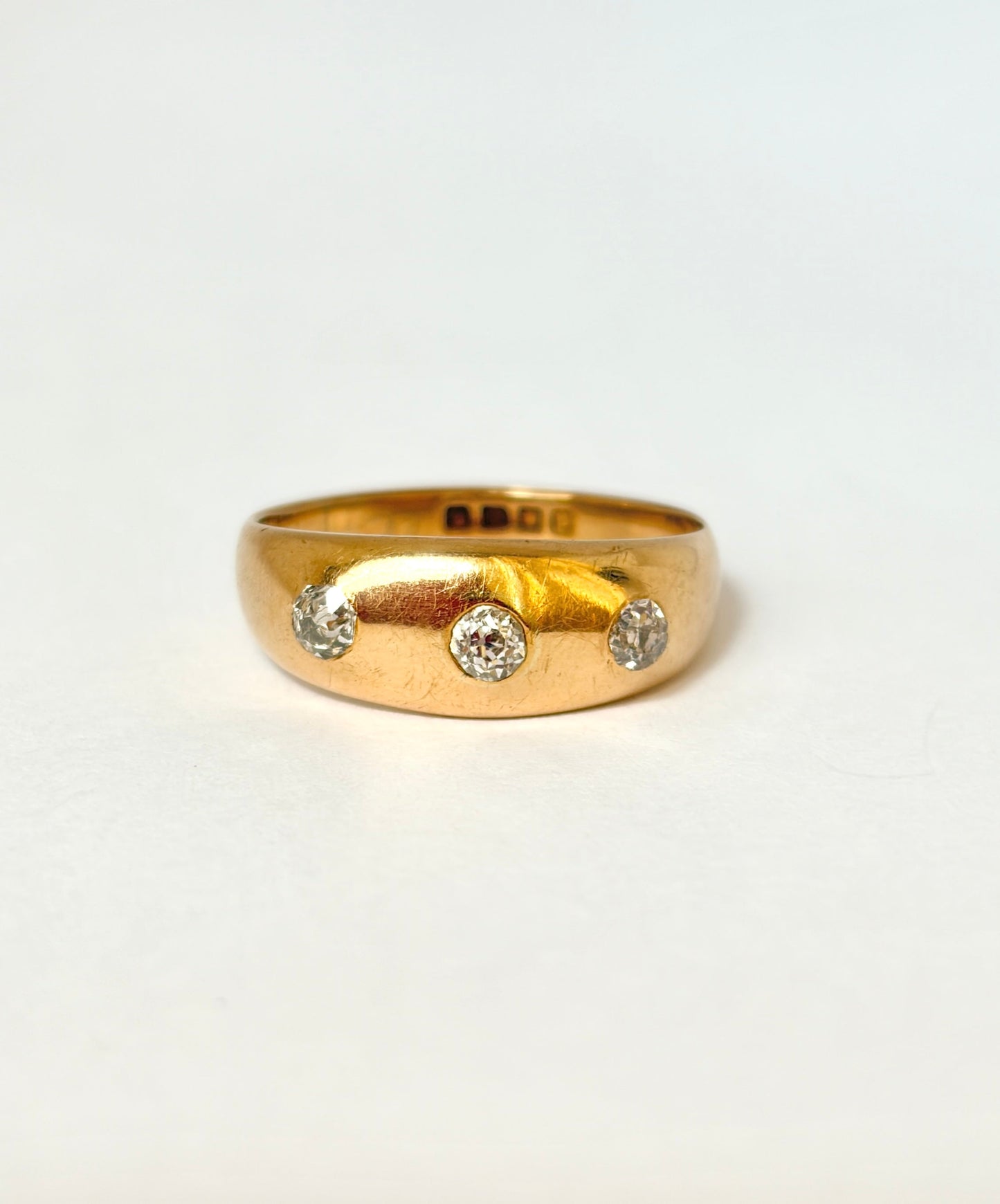 Art Deco, 18ct Gold  Diamond Trilogy Chunky Ring