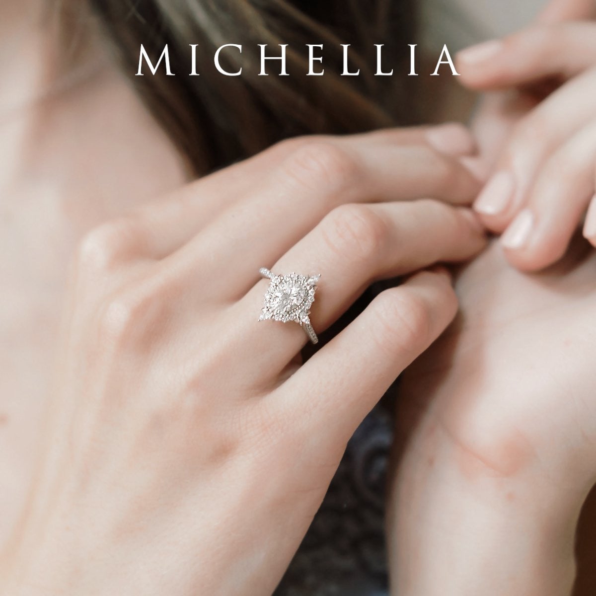 [Alessandra] Art Deco Oval Cut Ring in Lab Red Ruby