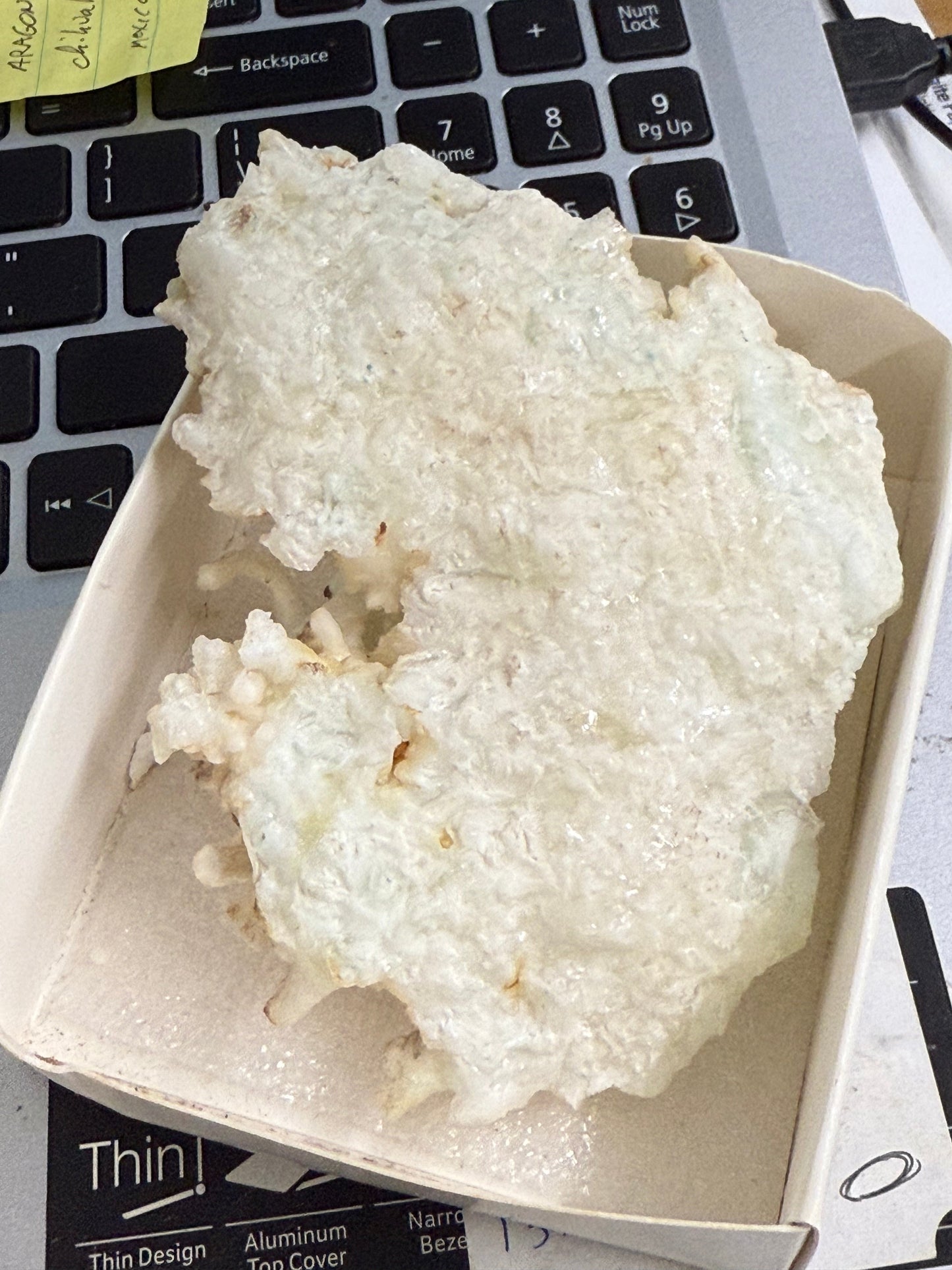 White/Blue Aragonite, Raw