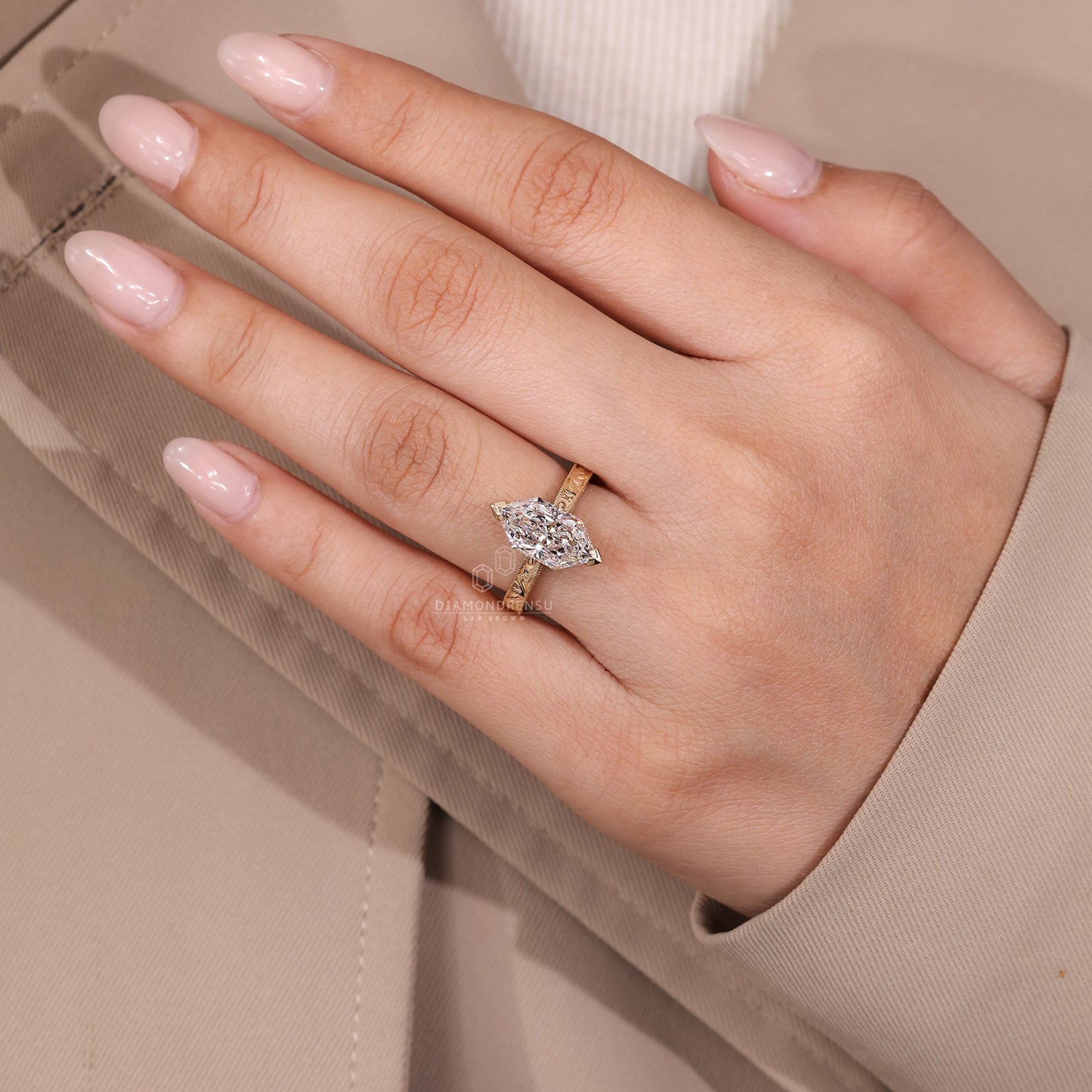 Vintage Art Deco Dutch Marquise Ring