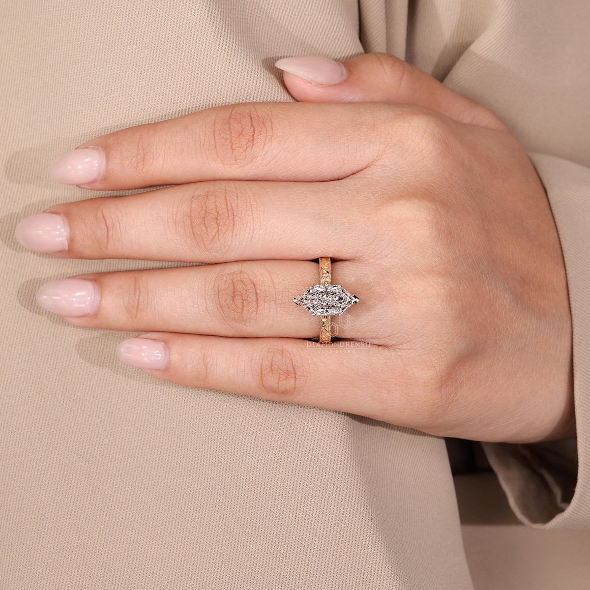 Vintage Art Deco Dutch Marquise Ring