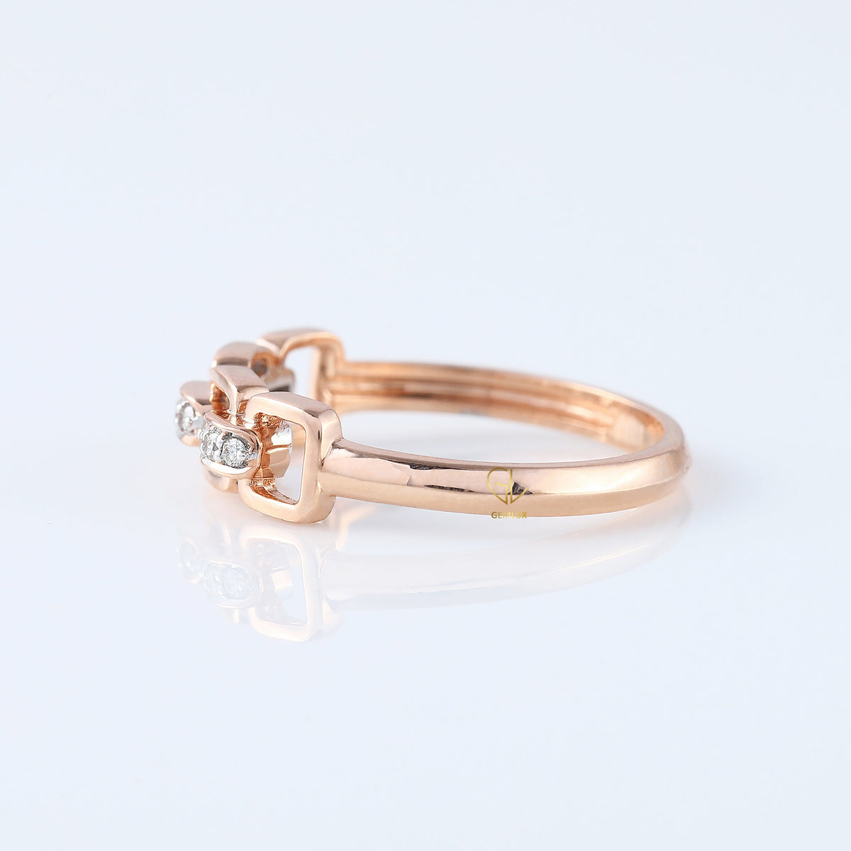 Cable Chain Link 14k Gold Ring