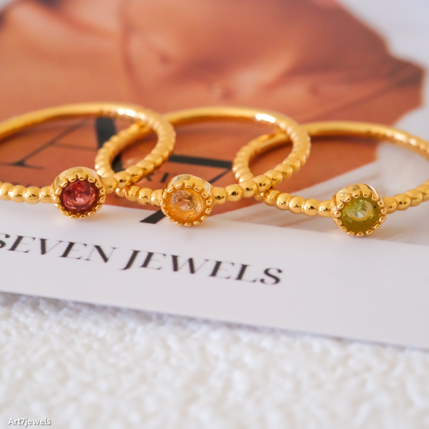 August Birthstone Peridot Ring