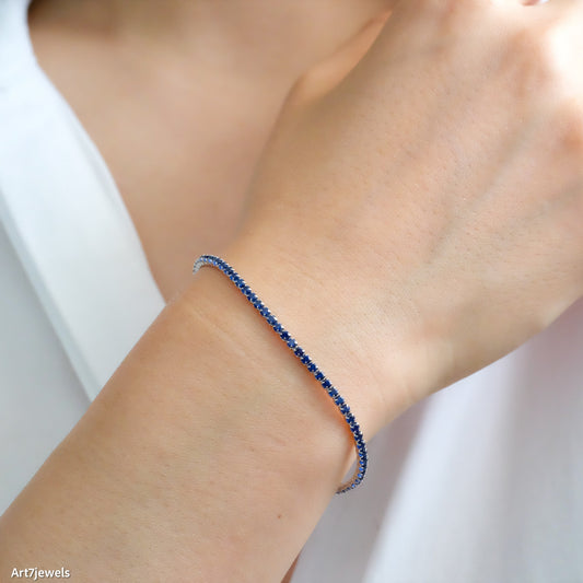 Sapphire Tennis Bracelet