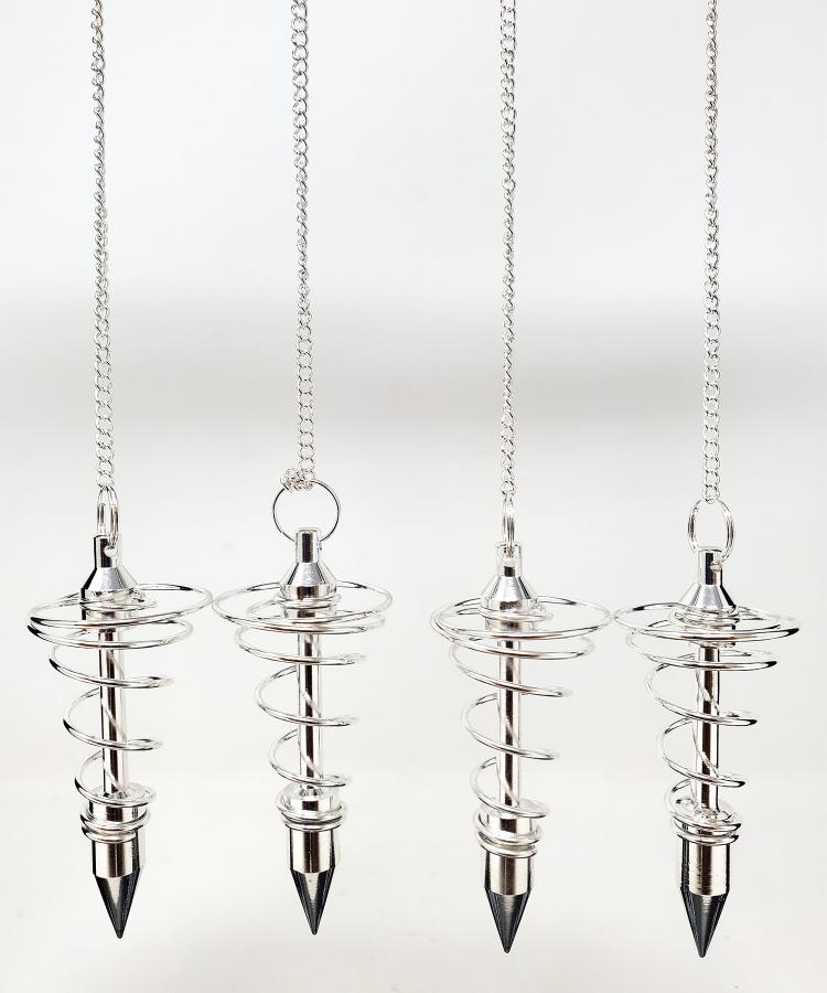 Spiral Silver Finish Pendulum