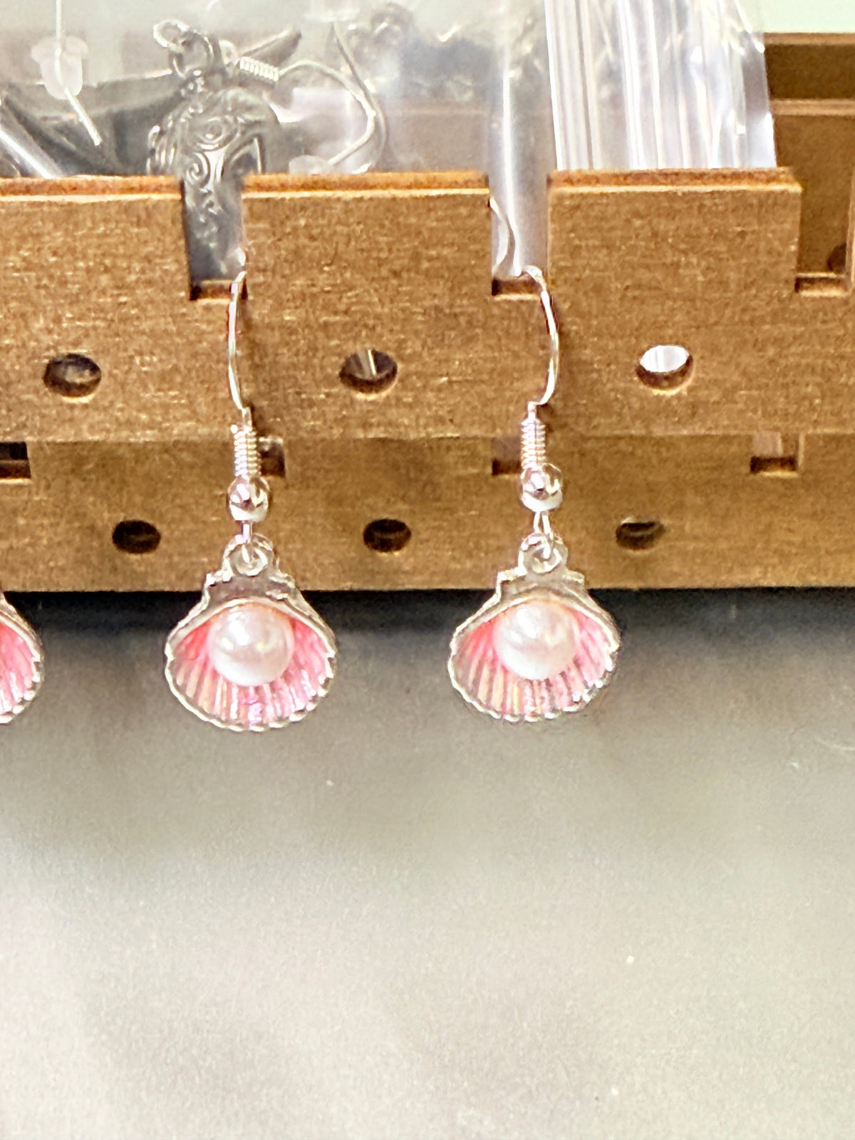 Sea Shell and Pearl Earrings
