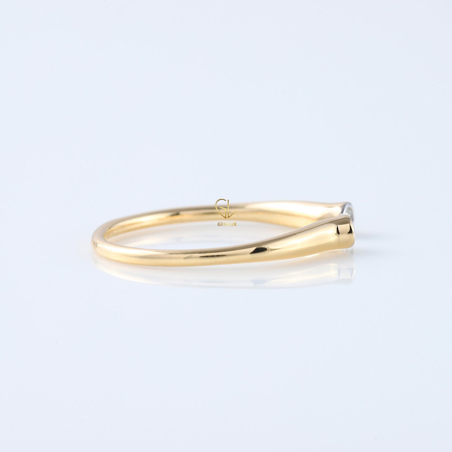 Open Cuff Lab Grown Two Stone Bezel Set Adjustable Band