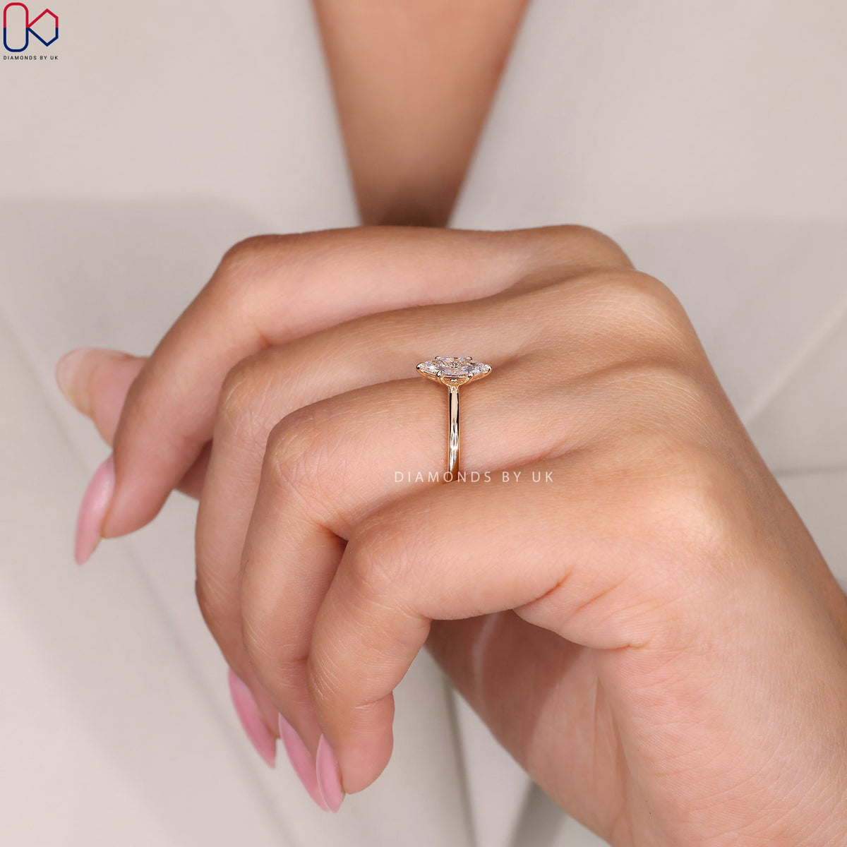 Marquise Diamond Ring In Yellow Gold