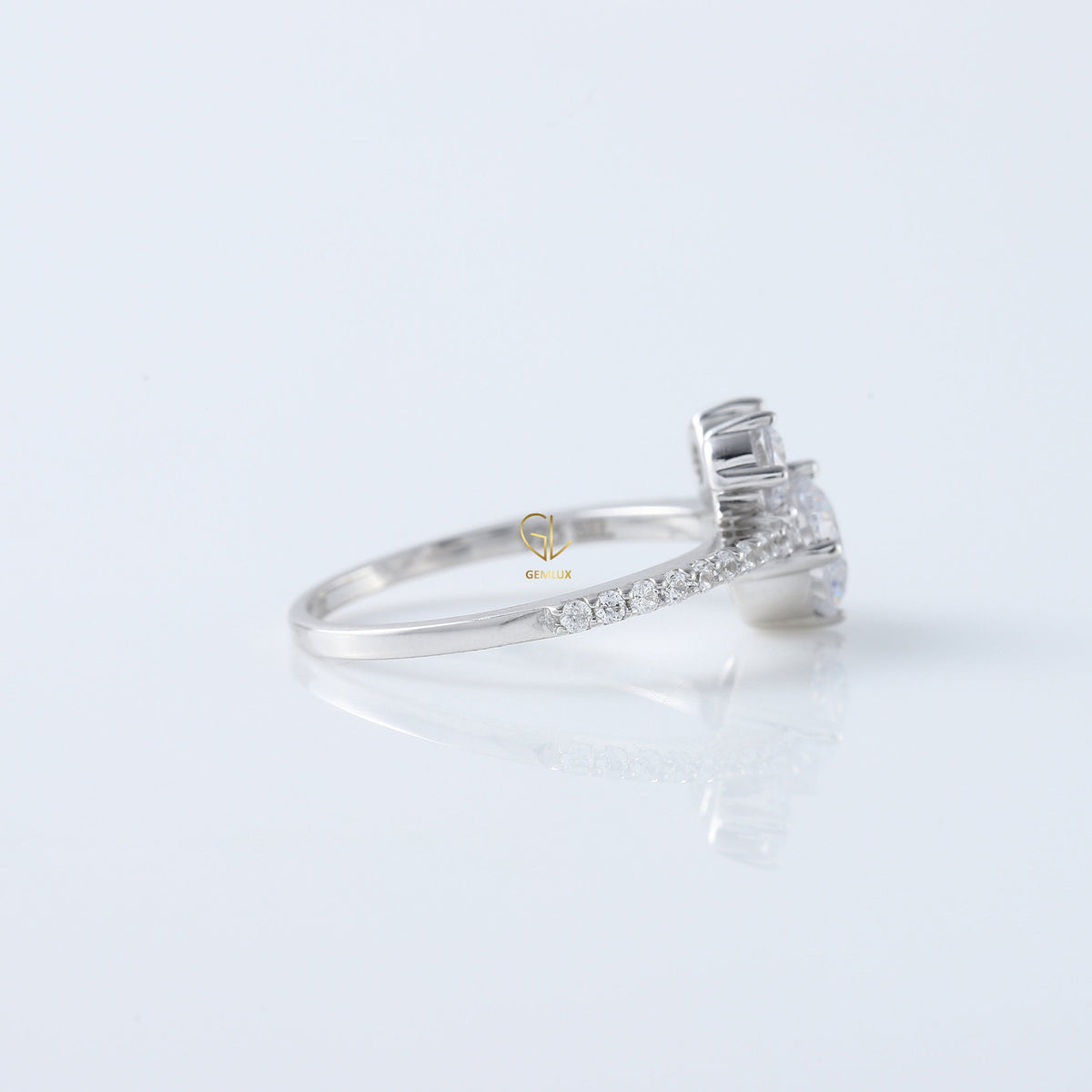 Fairy Tale Three Stone Lab Grown Diamond Mickey Mouse Ring
