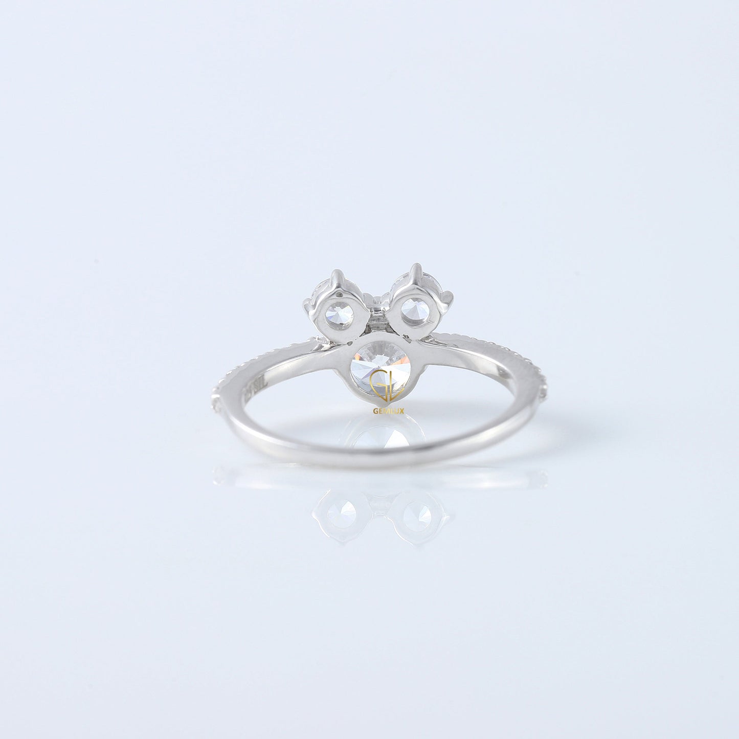 Fairy Tale Three Stone Lab Grown Diamond Mickey Mouse Ring