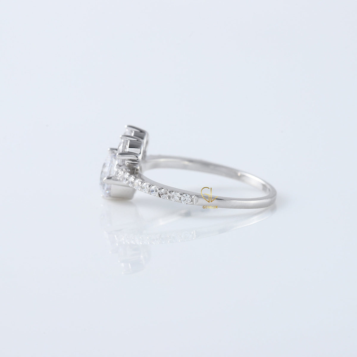 Fairy Tale Three Stone Lab Grown Diamond Mickey Mouse Ring