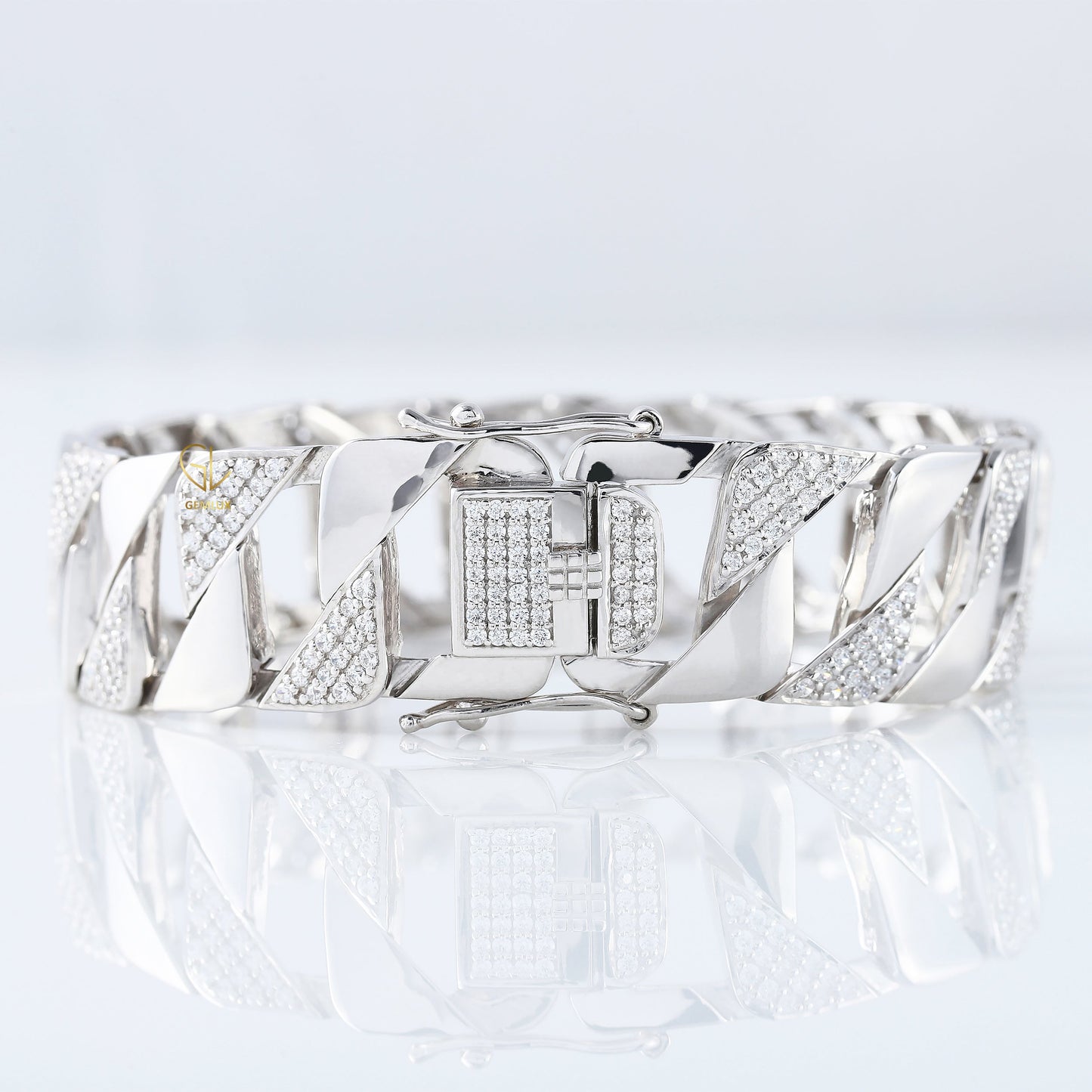 Bling Bling Moissanite Cuban Hip Hop Bracelet