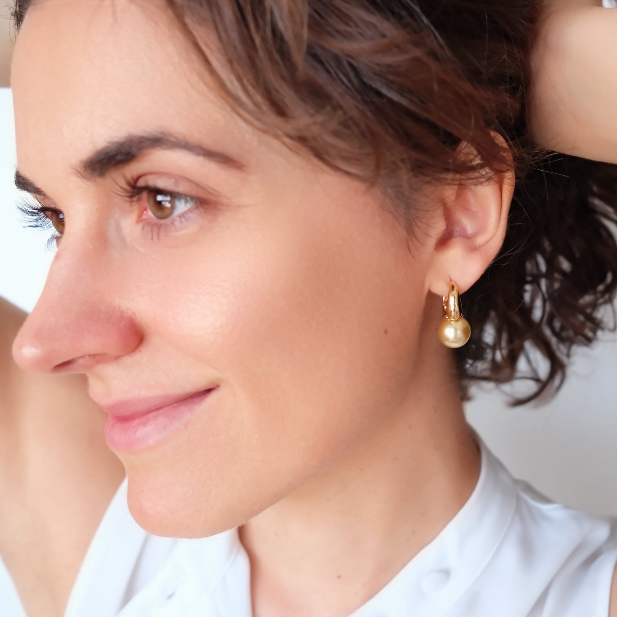 Gold Pearls Earrings