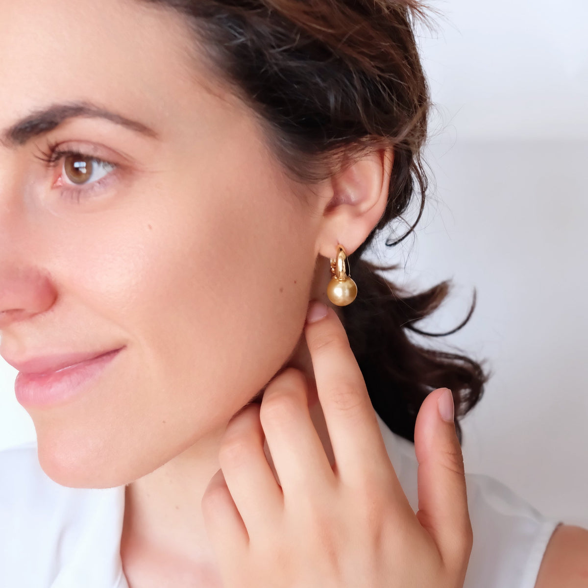 Gold Pearls Earrings